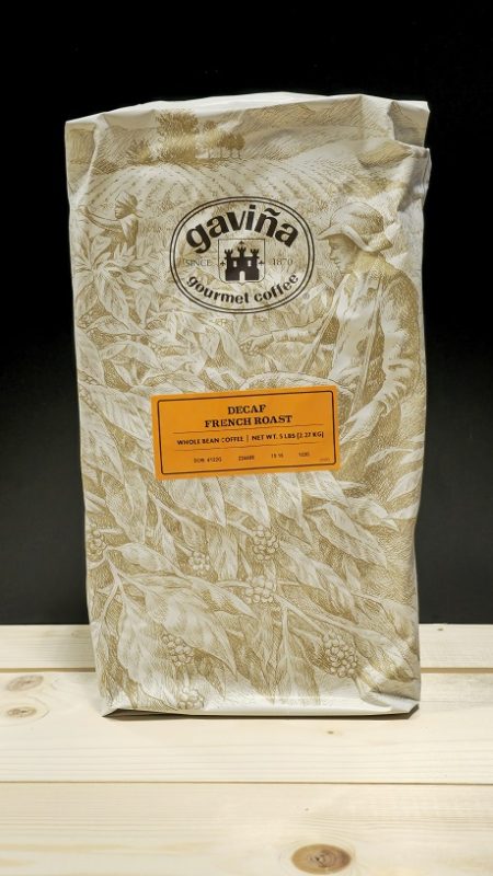 Gavina Decaf French Roast Whole Bean Coffee – Rich, Smoky & Smooth