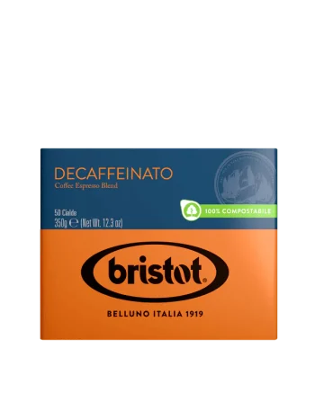 Bristot Decaf Espresso Pods – Caffeine-Free ESE Pods with Smooth Chocolatey Flavor