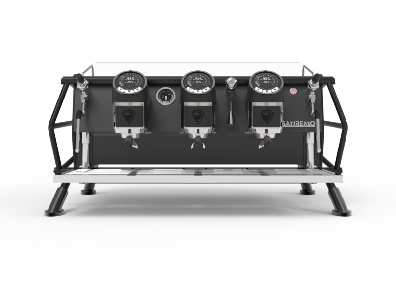 Sanremo Cafe Racer Naked 3Group – Powerful 3-Group Coffee Machine with Exposed Frame Design