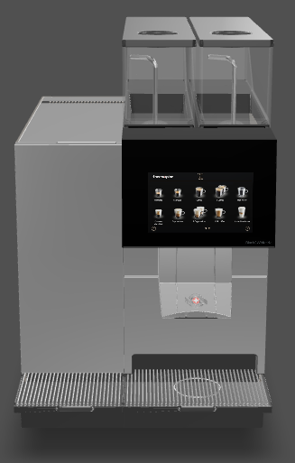 Thermoplan Black&White4compact CTM RS – Slim Espresso Maker with 4L Milk Fridge
