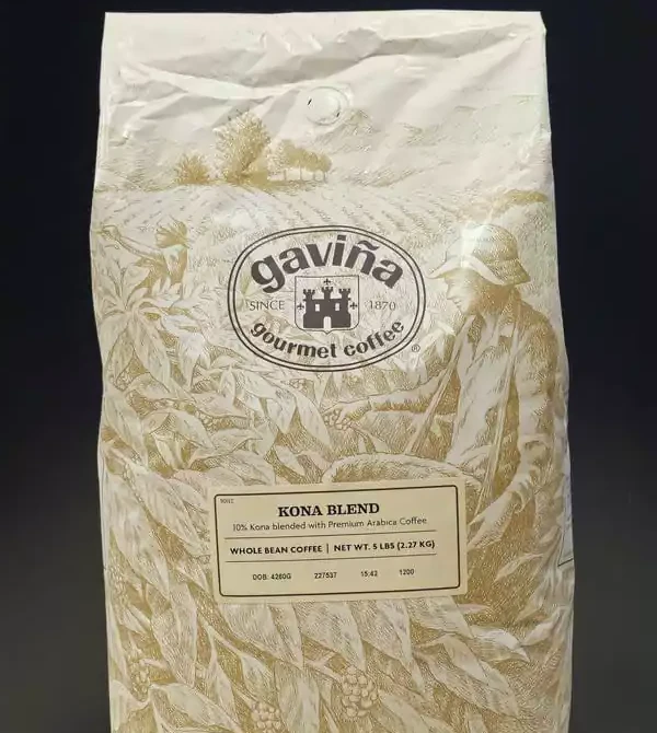 Gavina Kona Blend Whole Bean Coffee ( 5 Lb. )